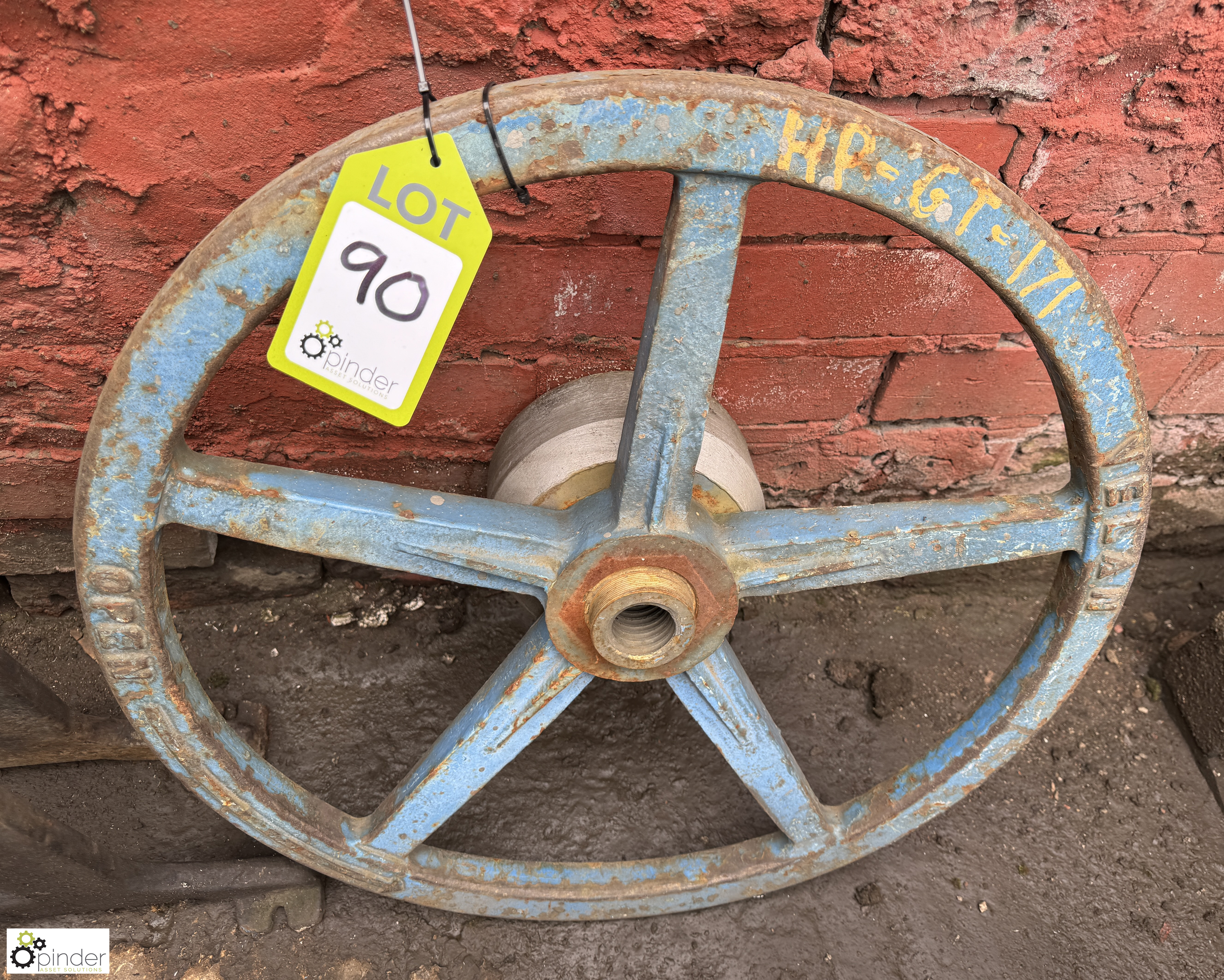 Vintage cast iron Valve Wheel, 600mm diameter, made by Velan - Bild 3 aus 5