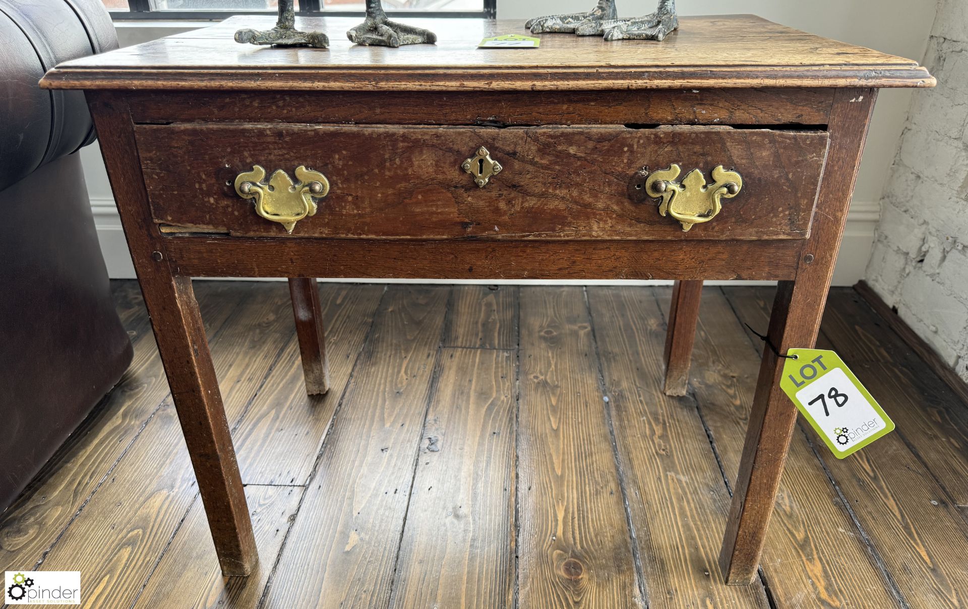 Antique oak Hall Table, 780mm x 480mm x 650mm