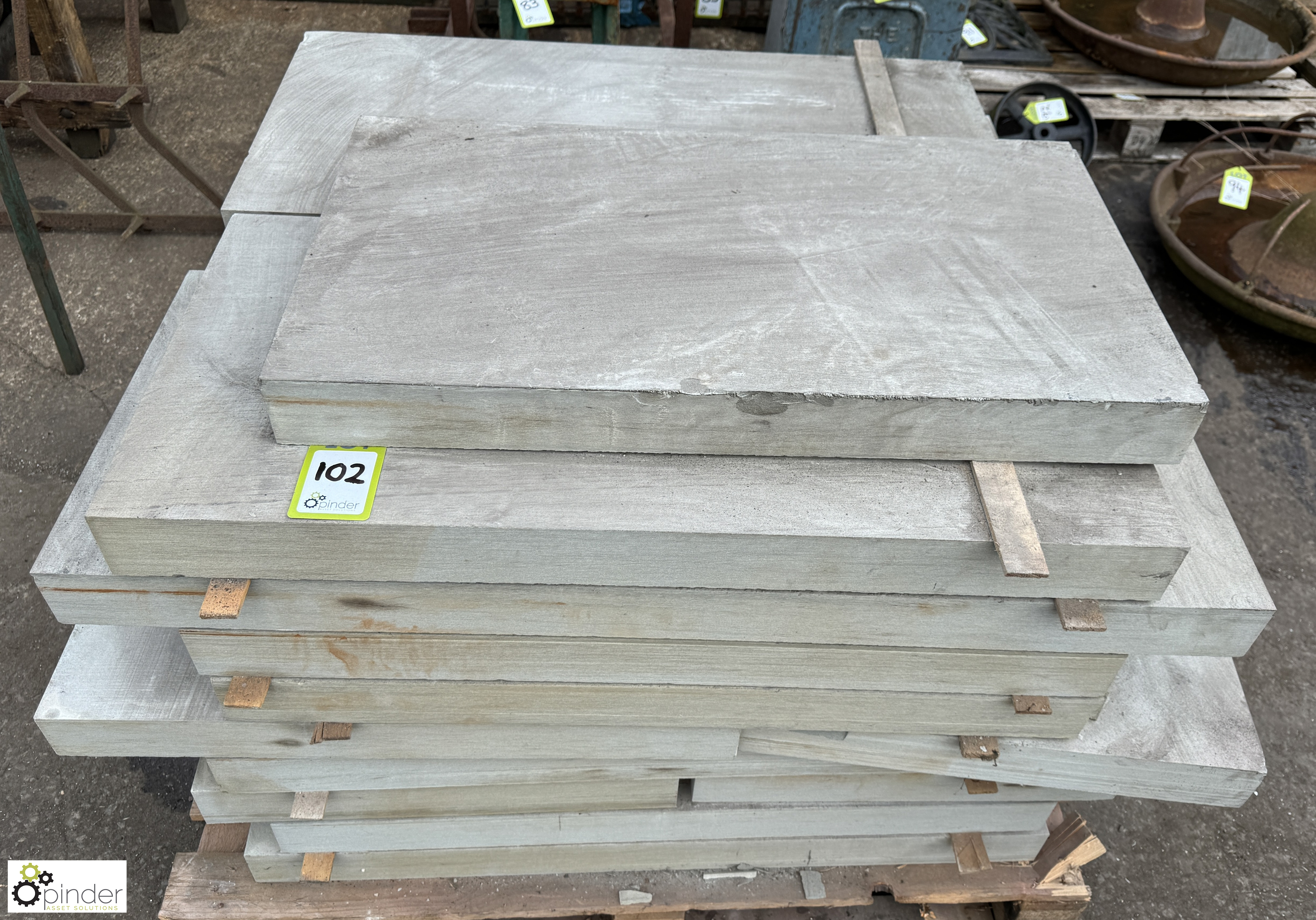 19 Sandstone Slabs from Millstone grit, 920mm x 450mm x 75mm - Image 2 of 5