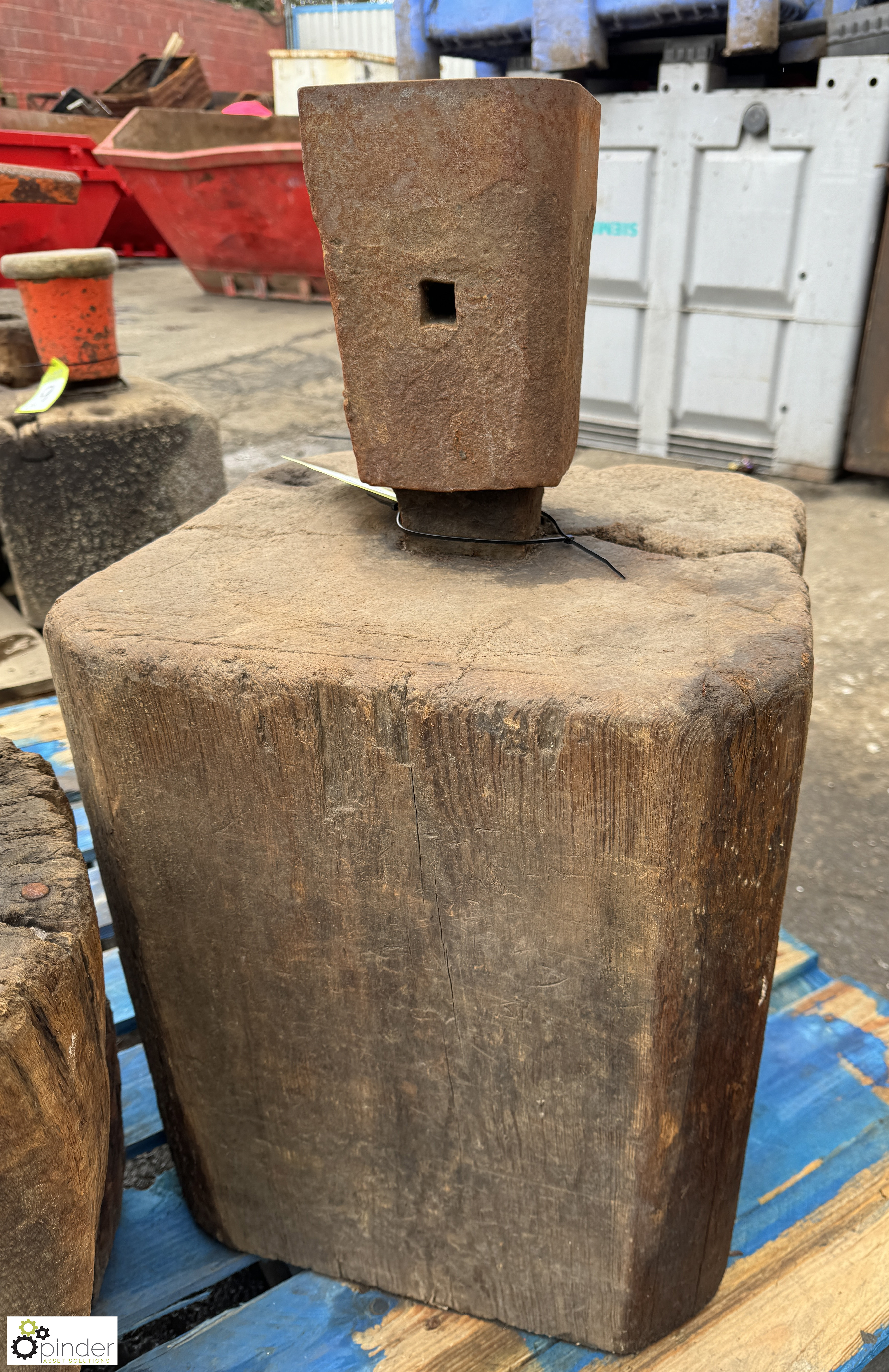 Victorian Silversmith’s Anvil, mounted on oak base, from British Silverware, Sheffield - Image 2 of 5