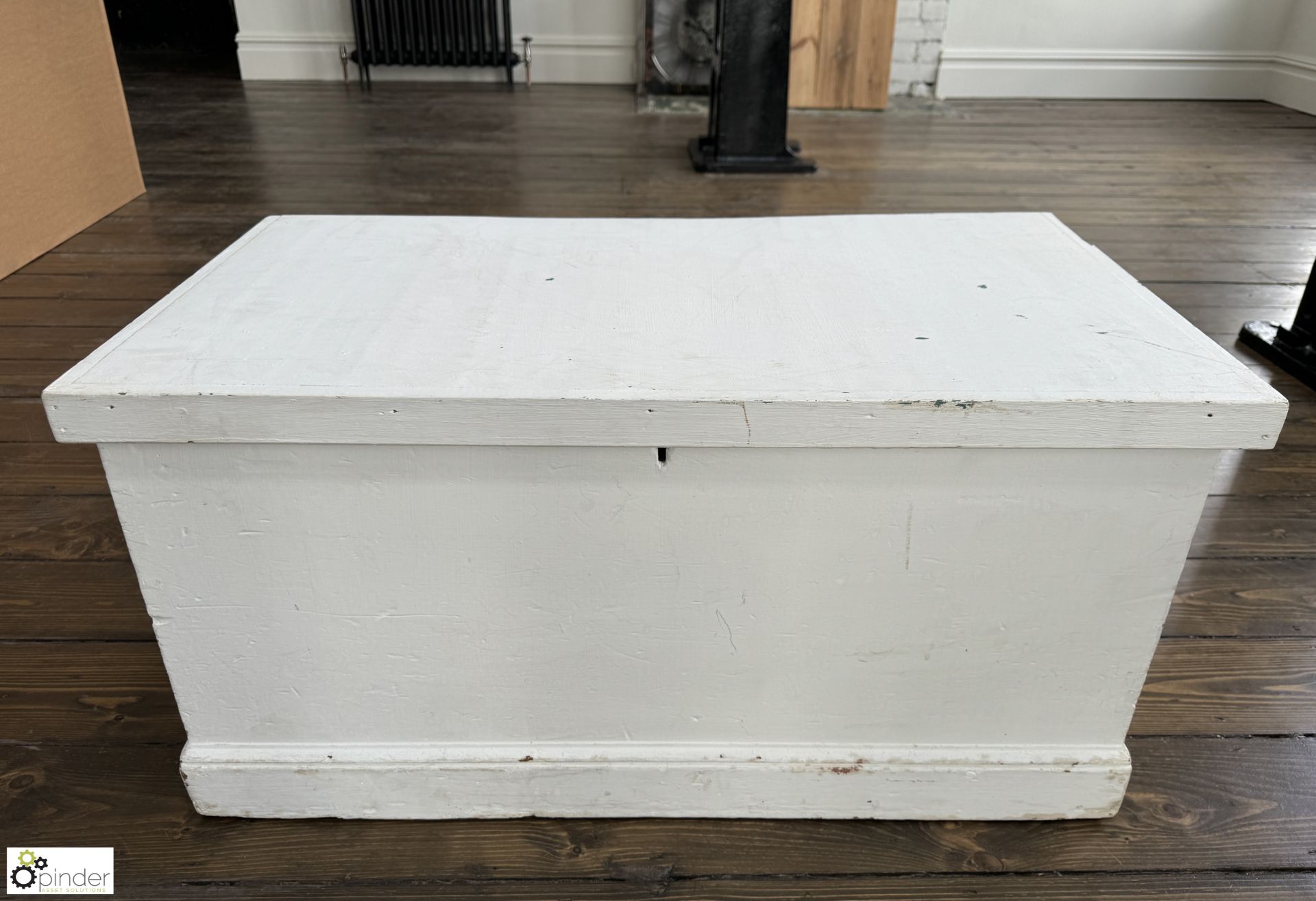 Antique painted Pine Chest, 870mm x 480mm x 430mm