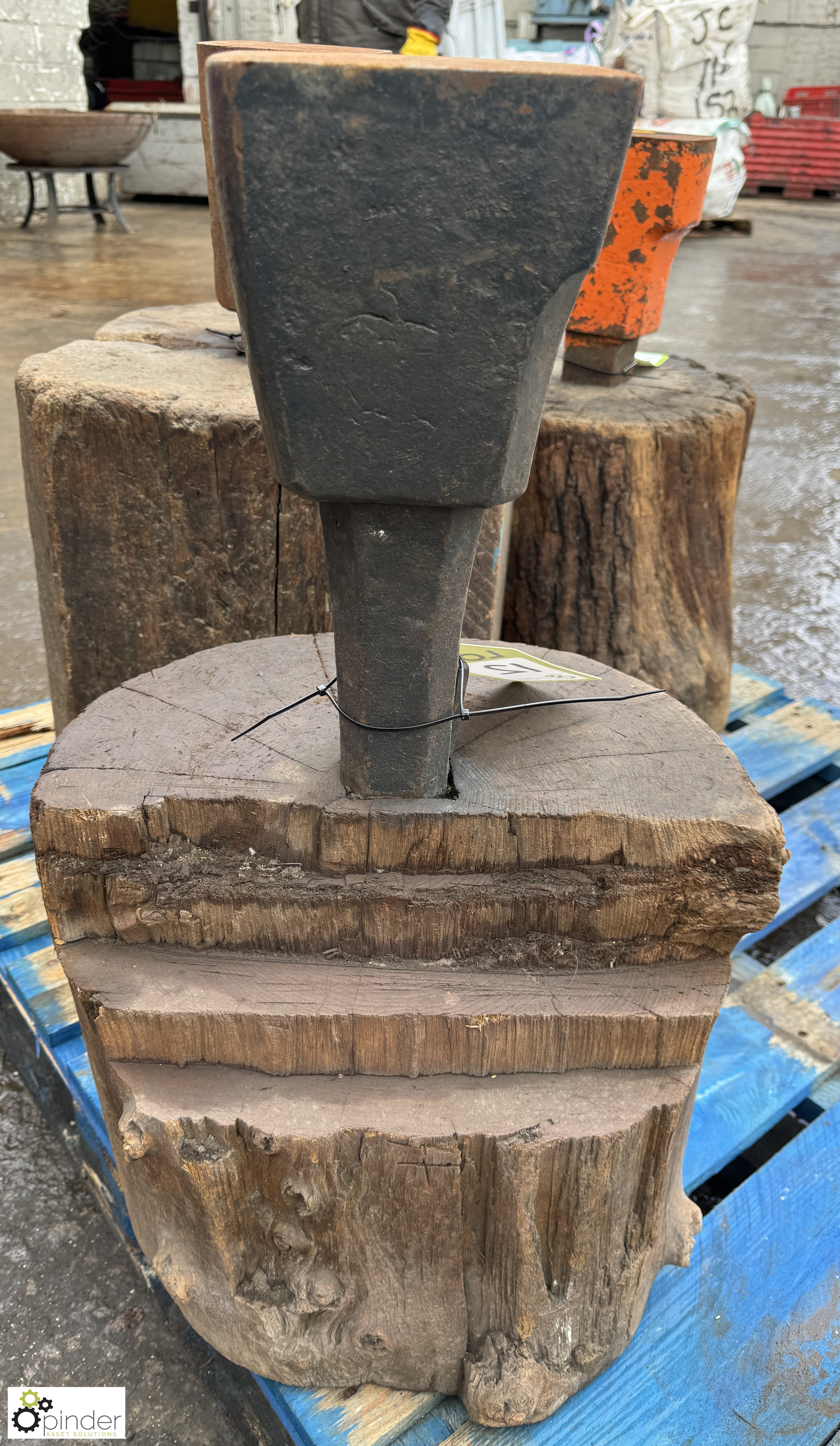 Victorian Silversmith’s Anvil, mounted on oak base, from British Silverware, Sheffield - Image 2 of 7