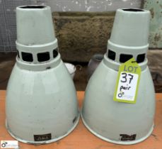 Pair AEI Lamp and Lighting Company factory pendent Lamp Shades, 260mm diameter x 370mm, unused