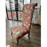Upholstered Bedroom Chair, on casters