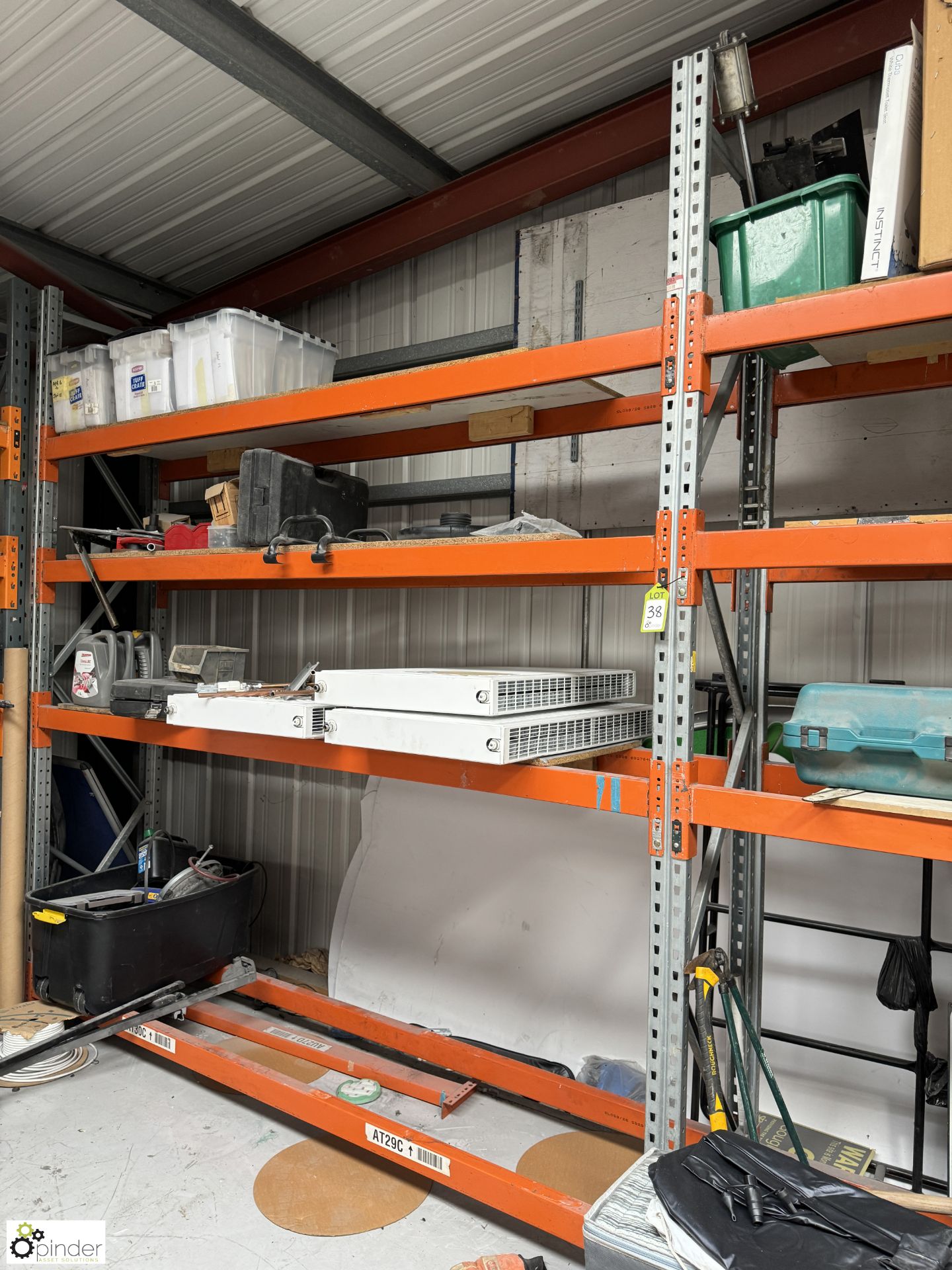 2 bays Dexion P90 boltless Racking comprising 3 uprights 600mm x 3000mm, 16 beams 2700mm x 50mm x - Image 4 of 7