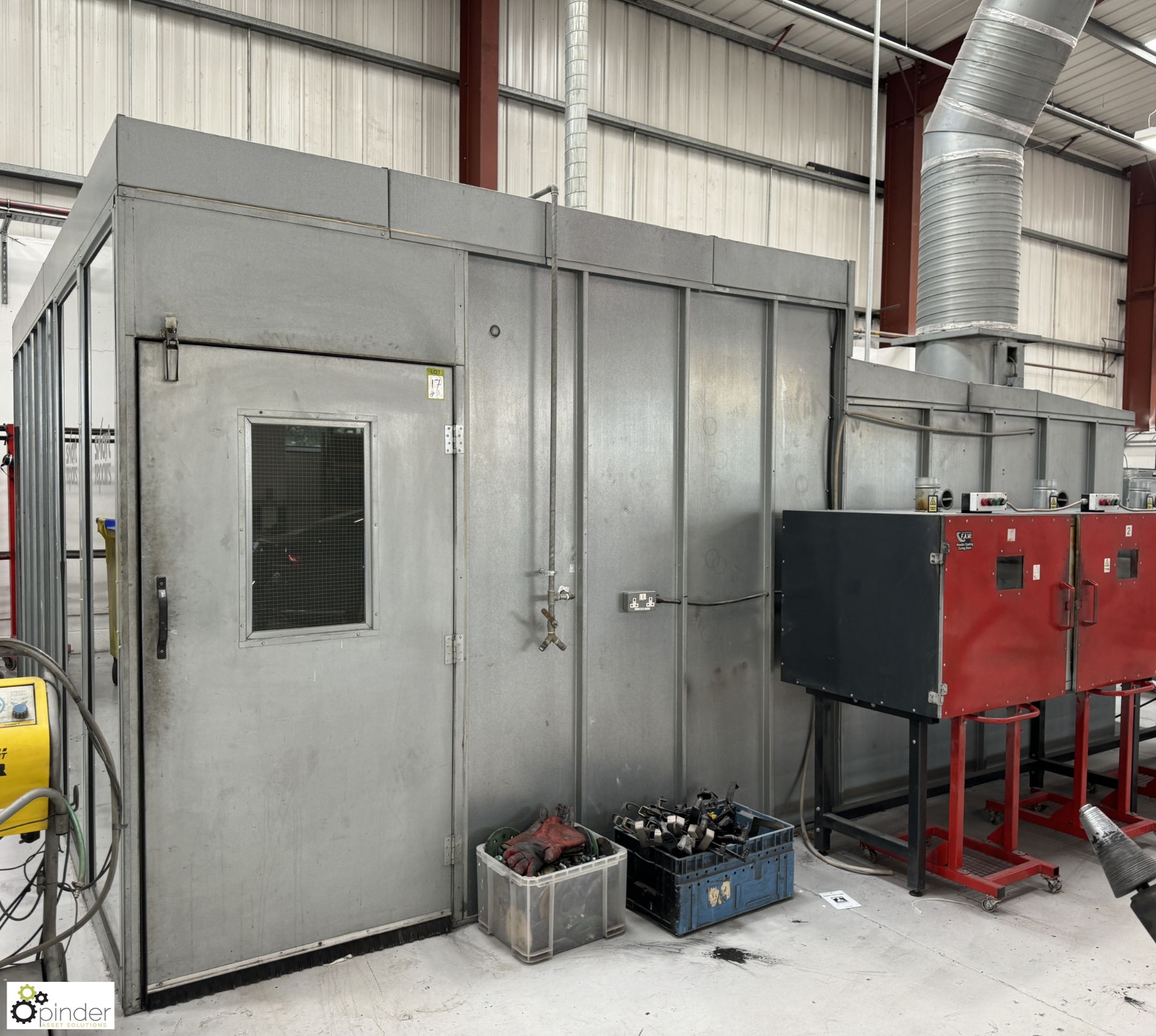 Greenair galvanised combined Wheel Spray Booth and gas fired Curing Oven, spray booth 1800mm x 900mm - Image 4 of 18
