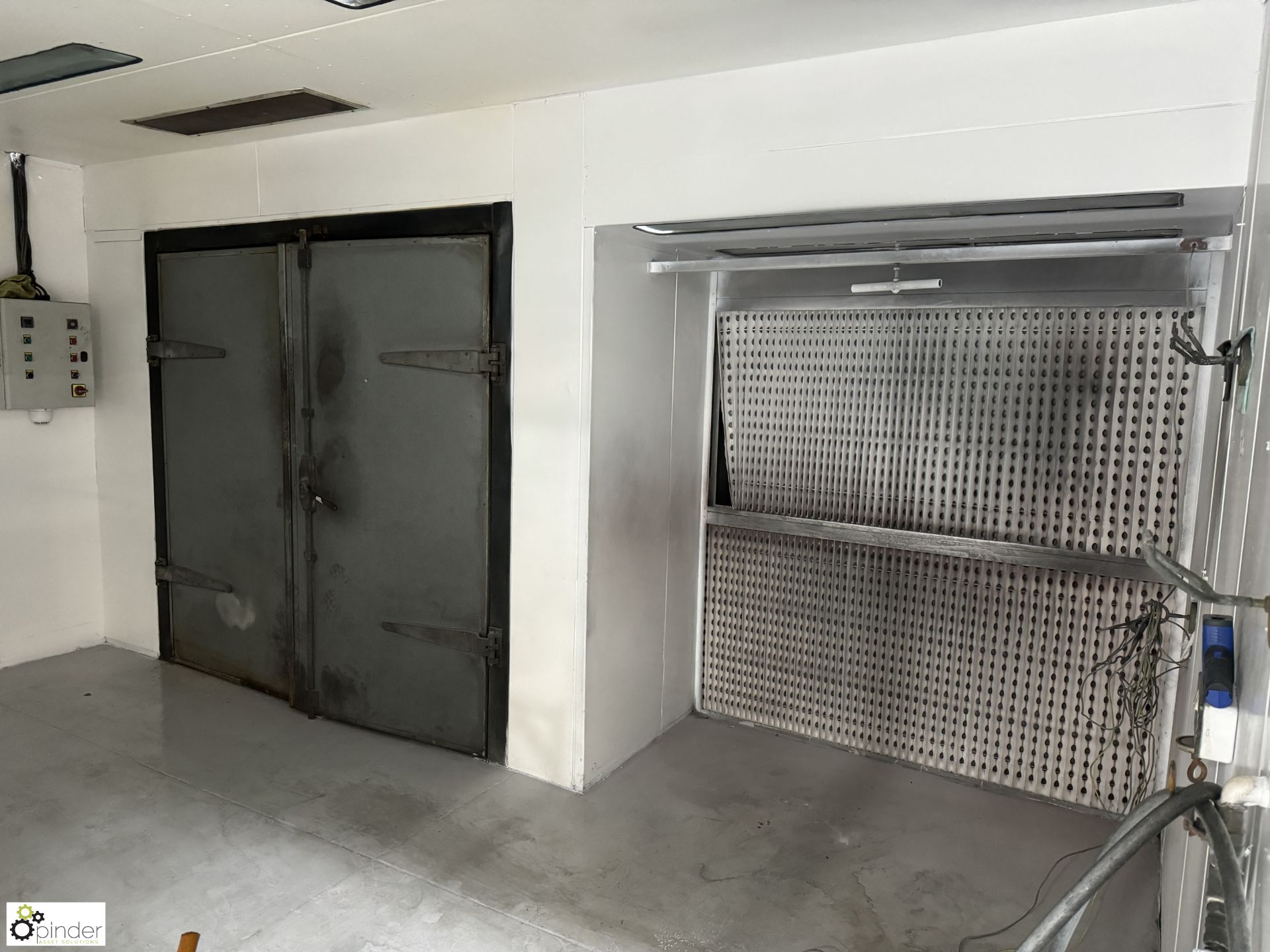 Greenair galvanised combined Wheel Spray Booth and gas fired Curing Oven, spray booth 1800mm x 900mm - Image 10 of 18