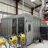Greenair galvanised combined Wheel Spray Booth and gas fired Curing Oven, spray booth 1800mm x 900mm