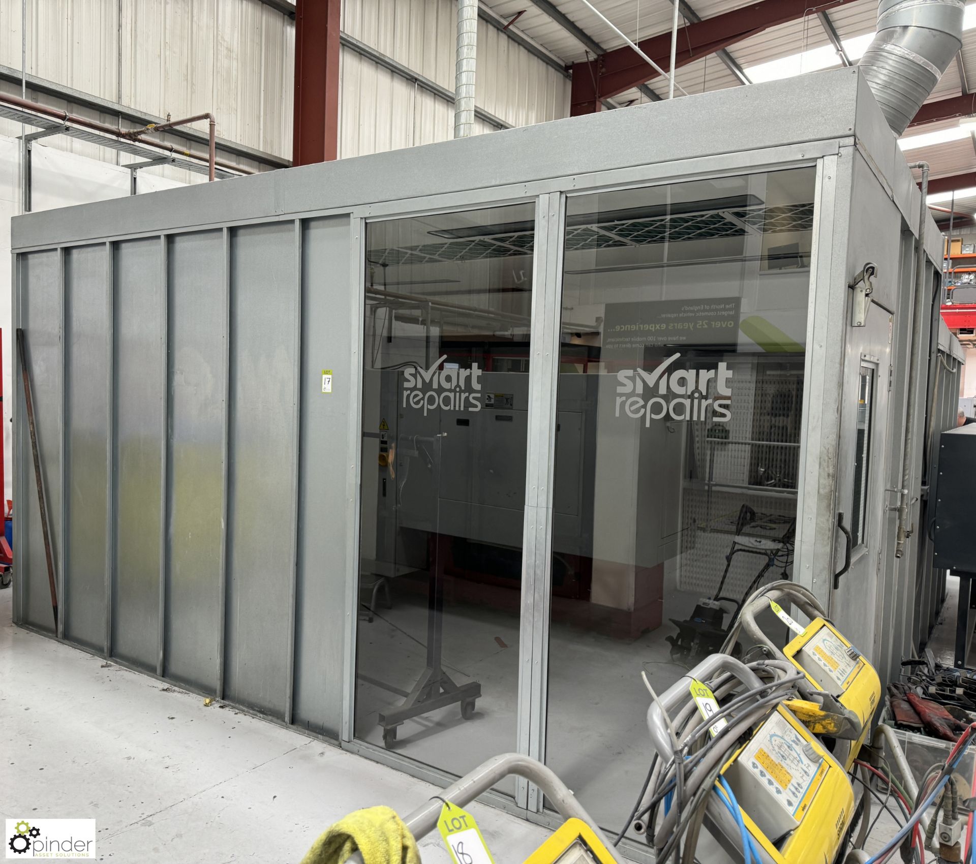 Greenair galvanised combined Wheel Spray Booth and gas fired Curing Oven, spray booth 1800mm x 900mm - Image 3 of 18