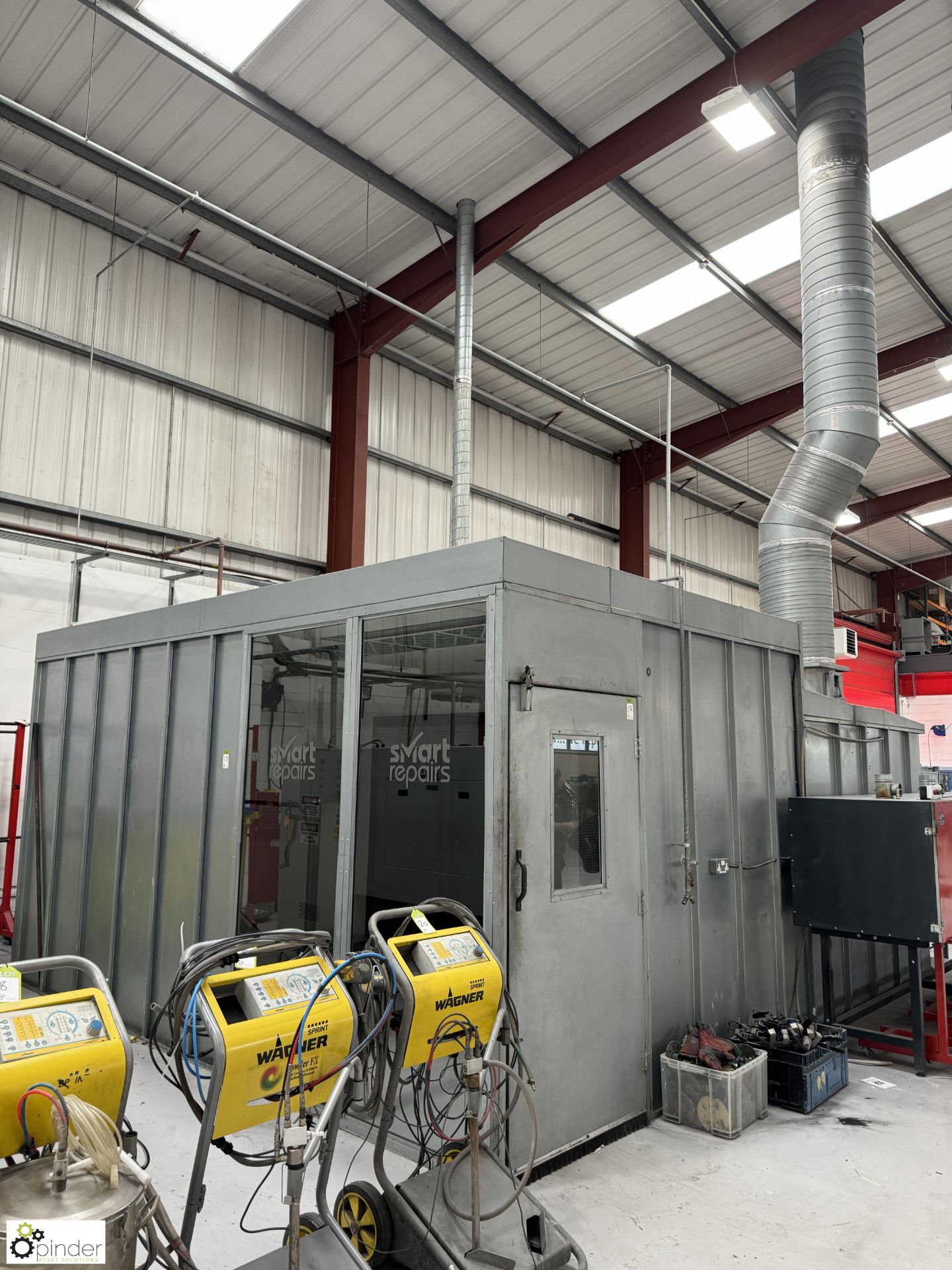 Greenair galvanised combined Wheel Spray Booth and gas fired Curing Oven, spray booth 1800mm x 900mm - Image 2 of 18