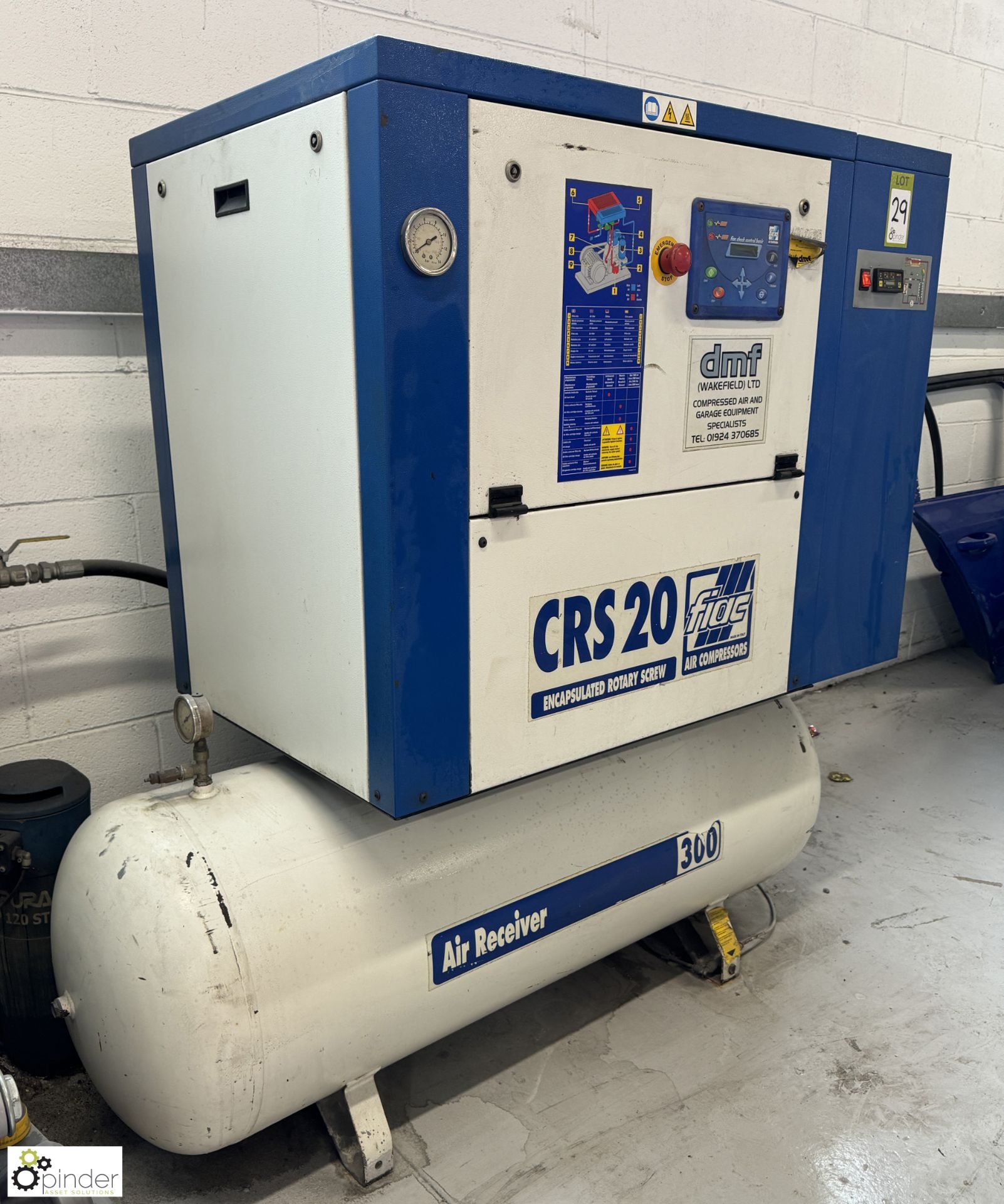 Fiac CRS020/300 receiver mounted Packaged Rotary Screw Air Compressor, max pressure 10bar, 17.6kw, - Image 2 of 8
