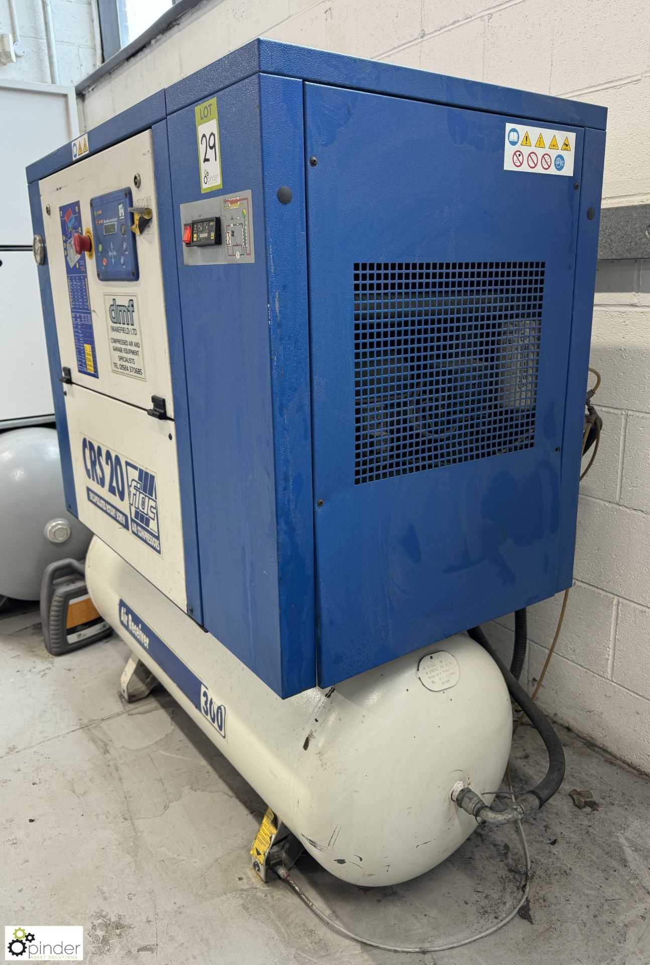 Fiac CRS020/300 receiver mounted Packaged Rotary Screw Air Compressor, max pressure 10bar, 17.6kw, - Image 3 of 8