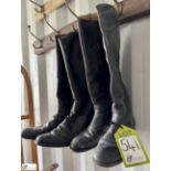 2 pairs hand made leather Riding Boots, from the o