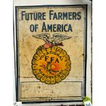 A vintage Sign “Future Farmers of America Vocational Agriculture, FFA”, with American Eagle and