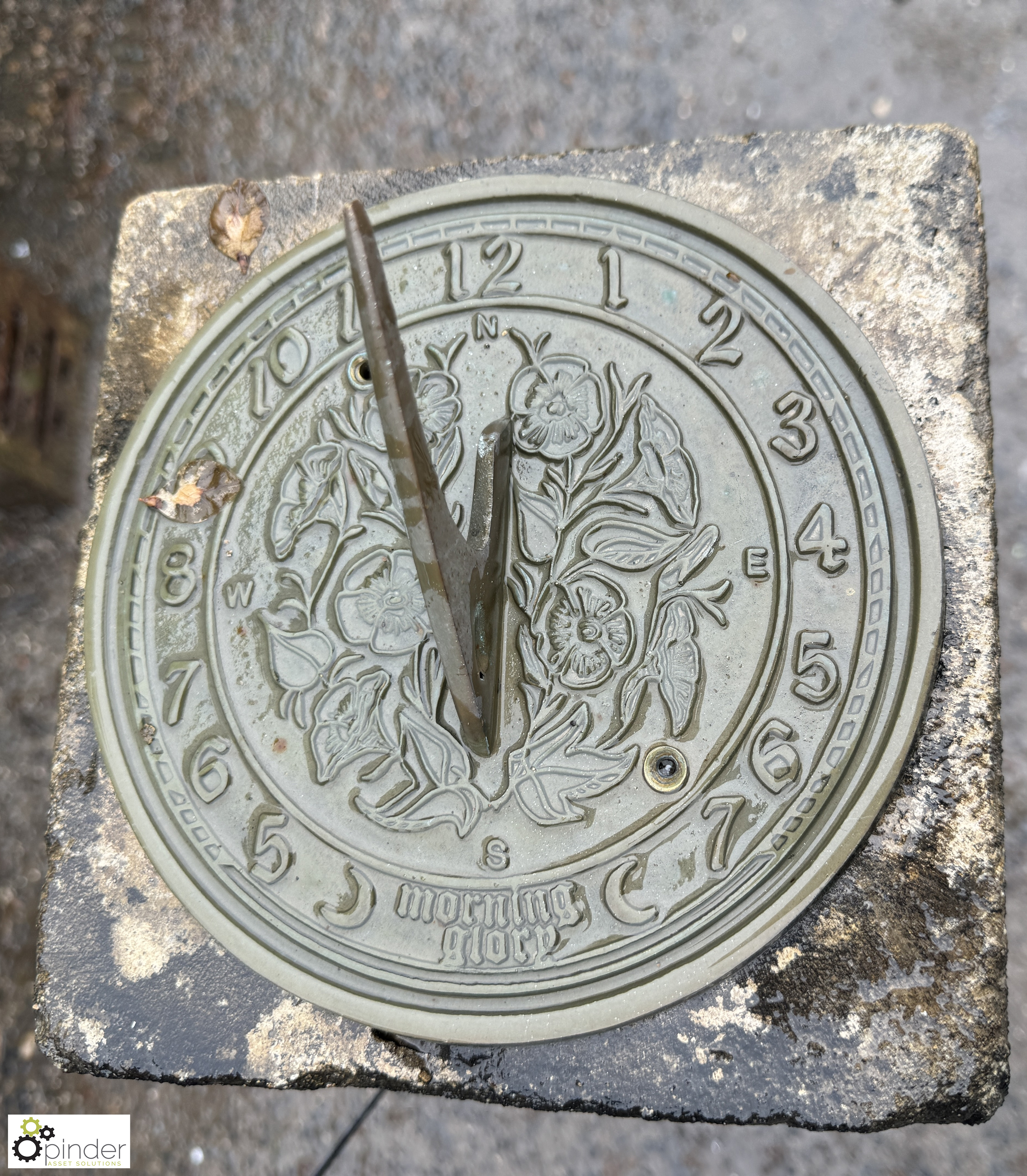 A Yorkshire stone balustrade Sundial Plinth, with - Image 3 of 6