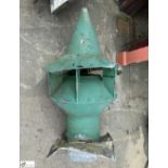 A green galvanised metal factory roof vent. Approx 55” H