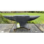 A Georgian cast iron double horned Anvil, approx.