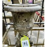 A Victorian statuary white marble Garden Urn, approx. 12in x 10in