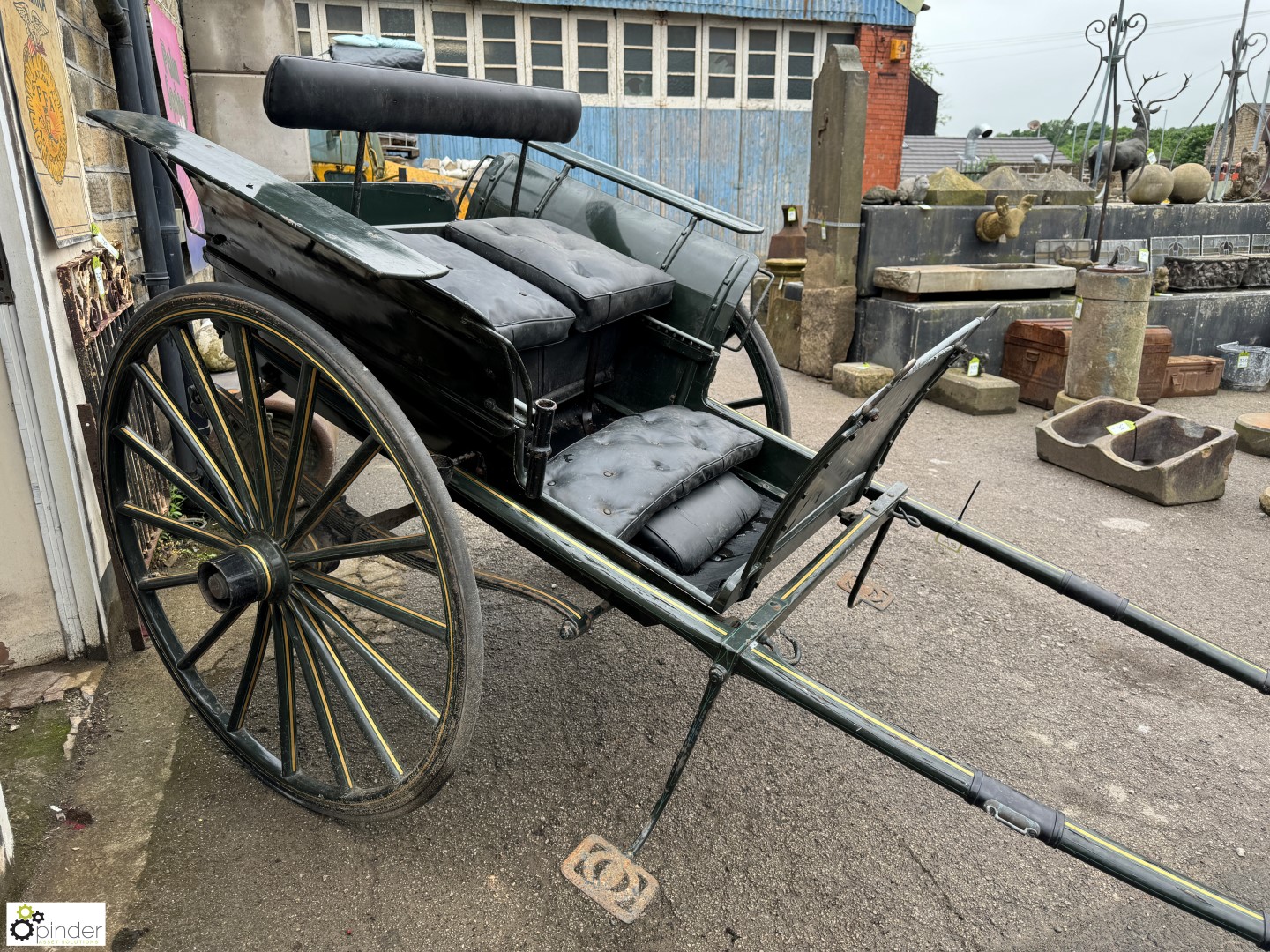 An original Victorian Governors Cart, in British racing green, with olive green and gold - Image 2 of 13