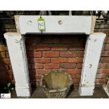 A Portland stone cottage inglenook Fireplace, opening approx. 36in x 28in, circa early 1900s