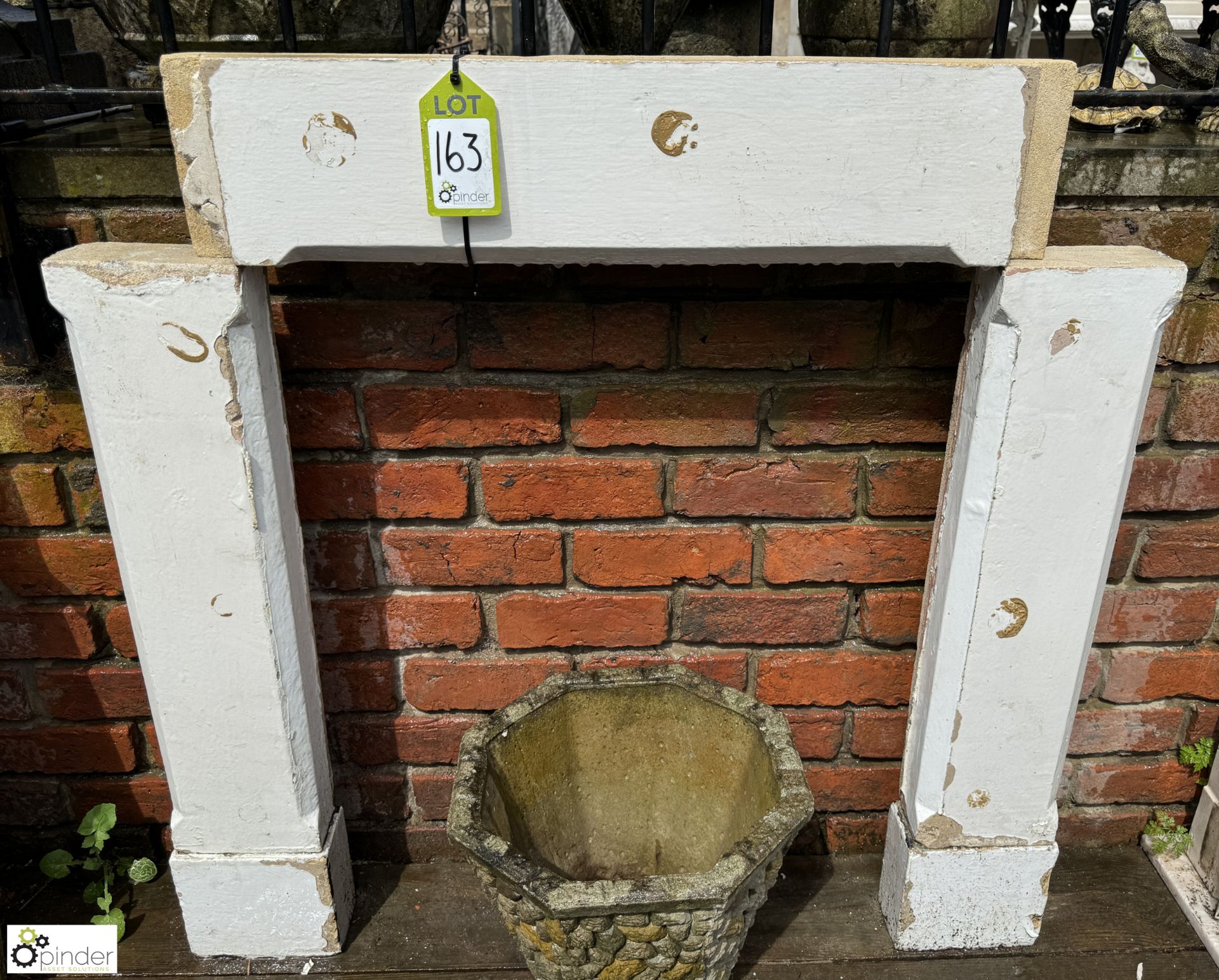 A Portland stone cottage inglenook Fireplace, opening approx. 36in x 28in, circa early 1900s