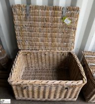 A Victorian wicker Transport Basket, with rope han
