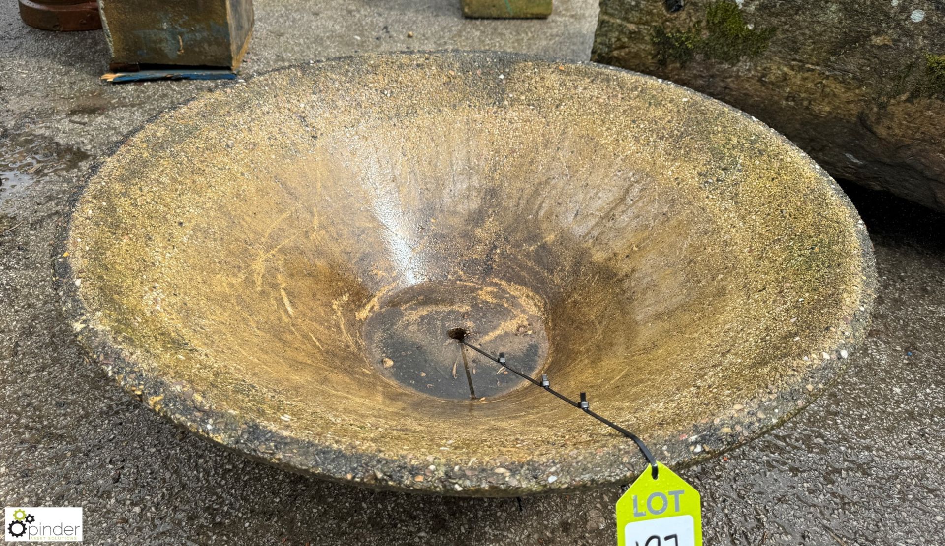 An Art Deco large reconstituted stone Planter, approx. 12in x 36in diameter - Image 2 of 4
