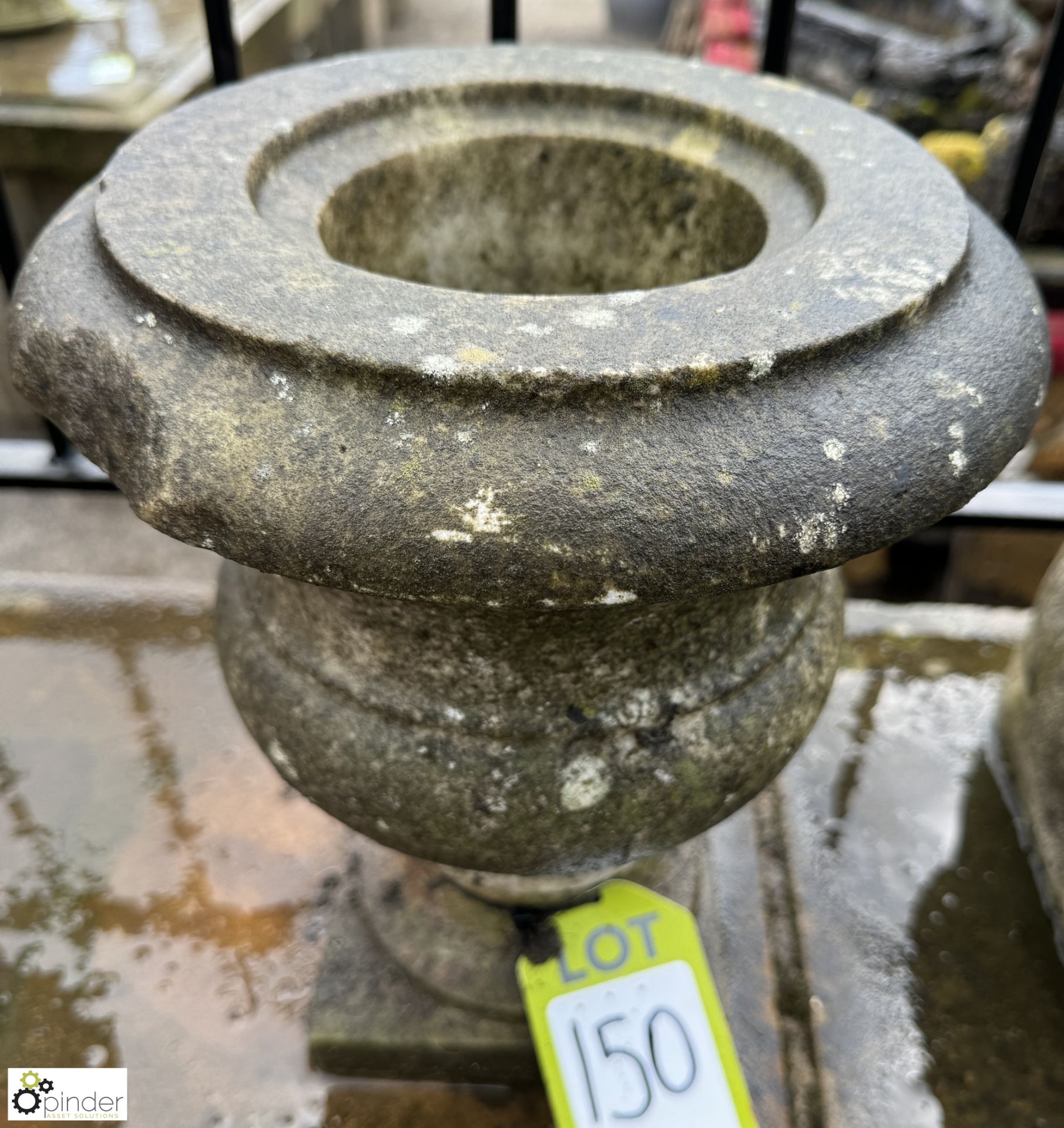 A Victorian statuary white marble Garden Urn, approx. 12in x 10in - Image 2 of 4