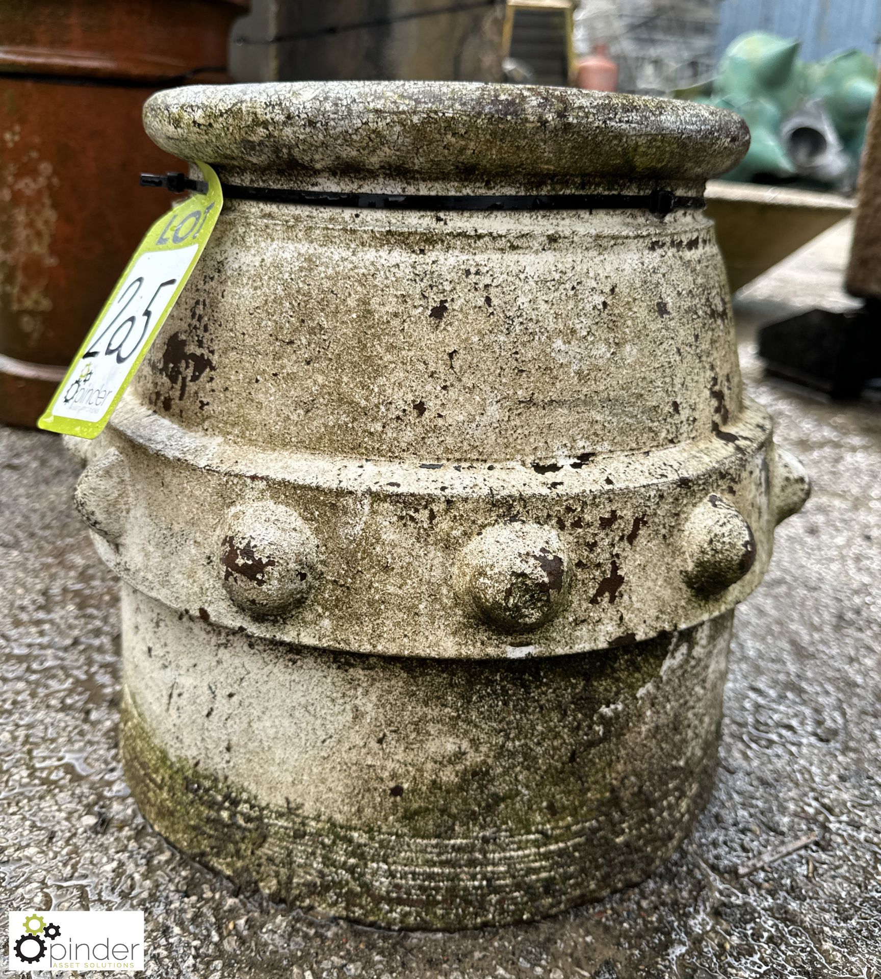 A buff terracotta Chimney Pot, with round stud decoration, approx. 12in x 14in diameter - Image 2 of 4