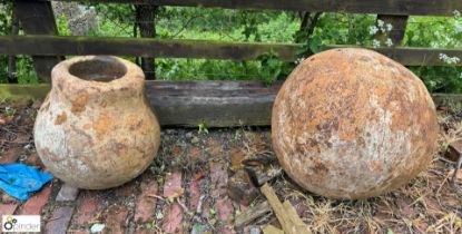 An original pair Victorian Demolition Balls, 1 x 1