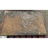 A Yorkshire stone Tabletop/Hearth/Step, approx. 27in x 39in