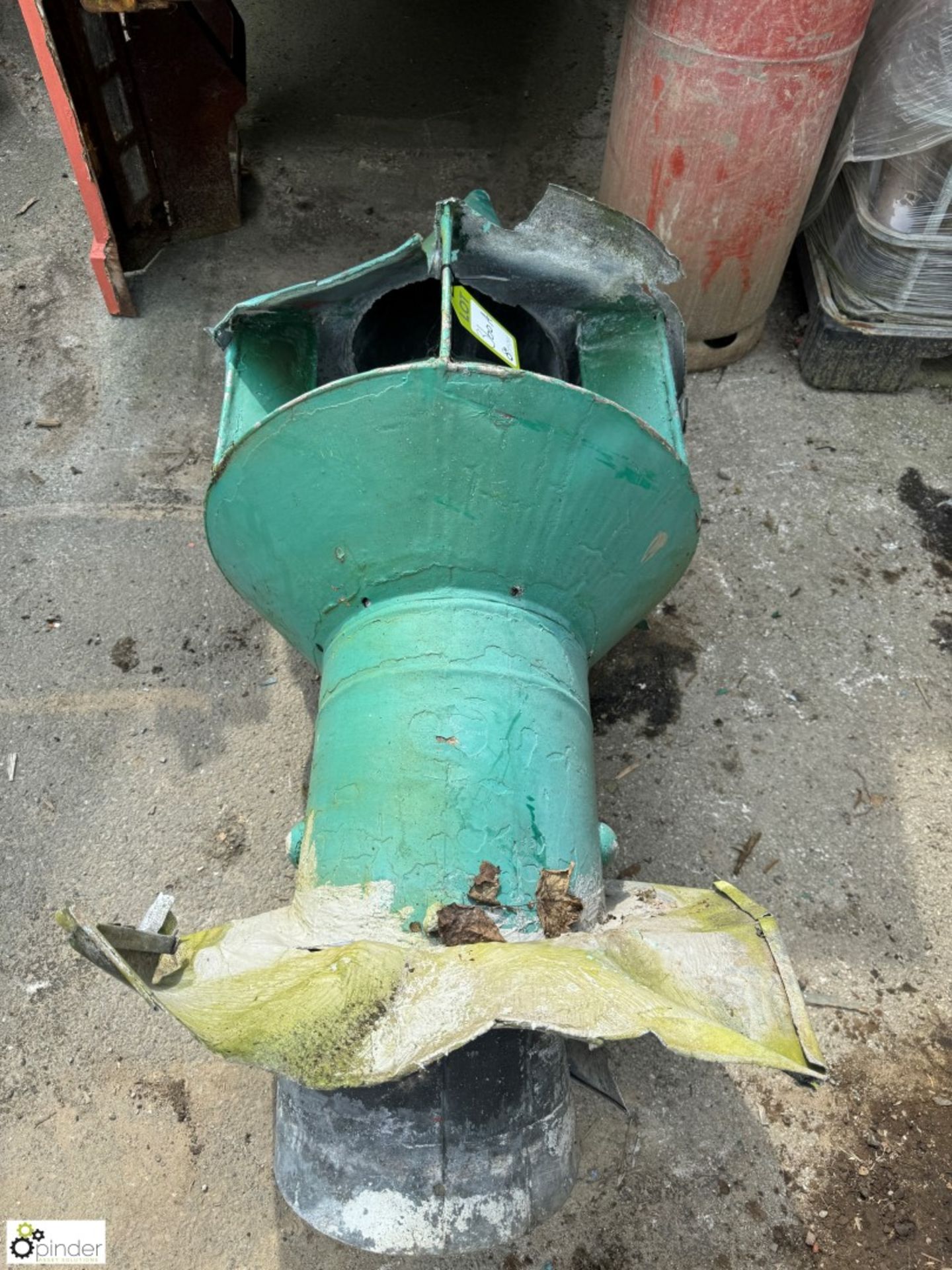 A green galvanised metal Factory Roof Vent, approx. 55in - Image 3 of 3