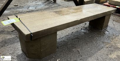 A reclaimed Yorkshire stone Garden Bench, approx.