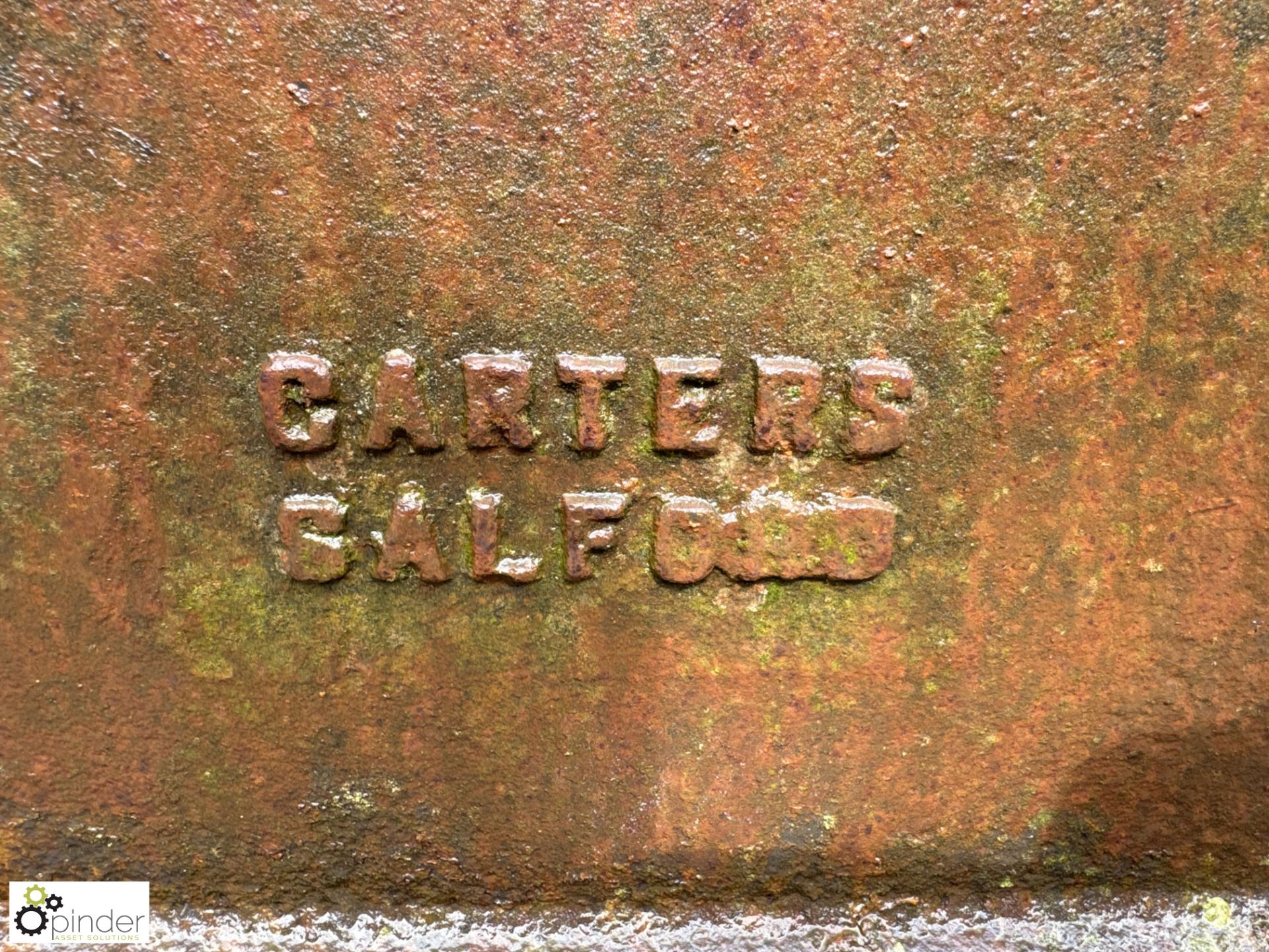 An original Georgian blacksmith Anvil, on an original cast iron base with maker’s mark “Carter’s - Image 4 of 8