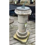 A Yorkshire and Cheshire sandstone 5-tier Sundial Base, with original Victorian sundial plate,