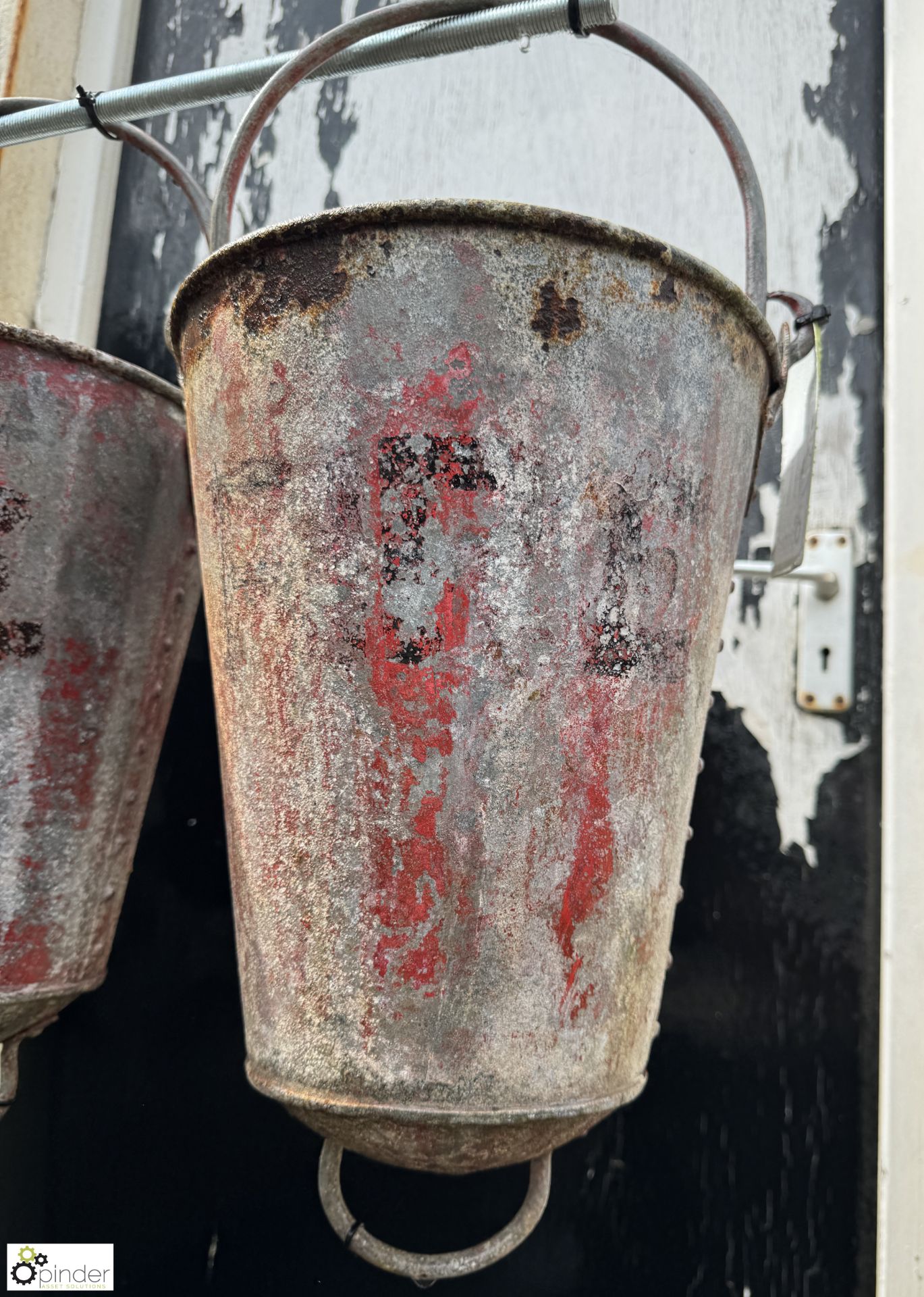 An original galvanised domed bottomed Fire Bucket, approx. 23in x 11in diameter, circa 1920s - Image 2 of 4