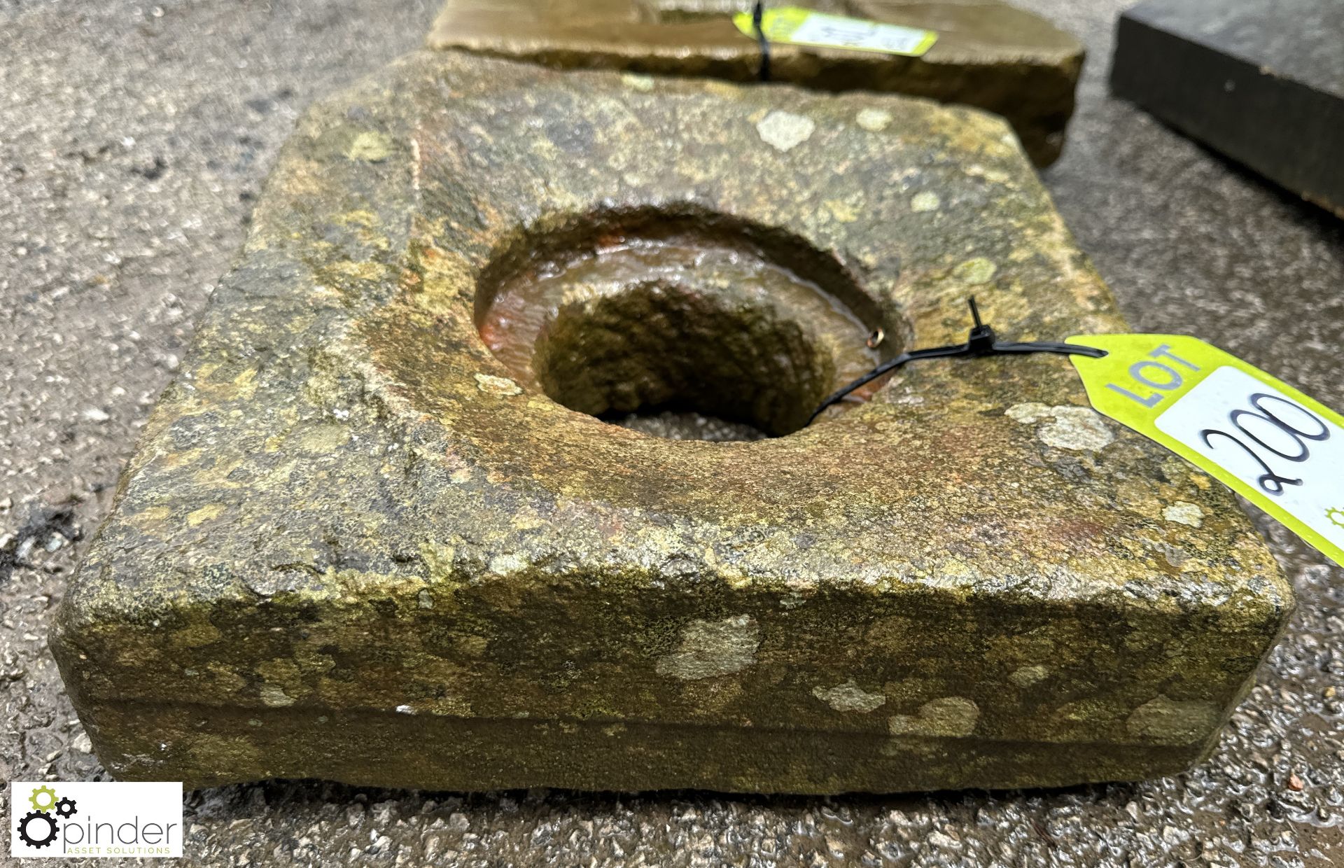 A Georgian Yorkshire stone Drain Gully, approx. 16in x 16in