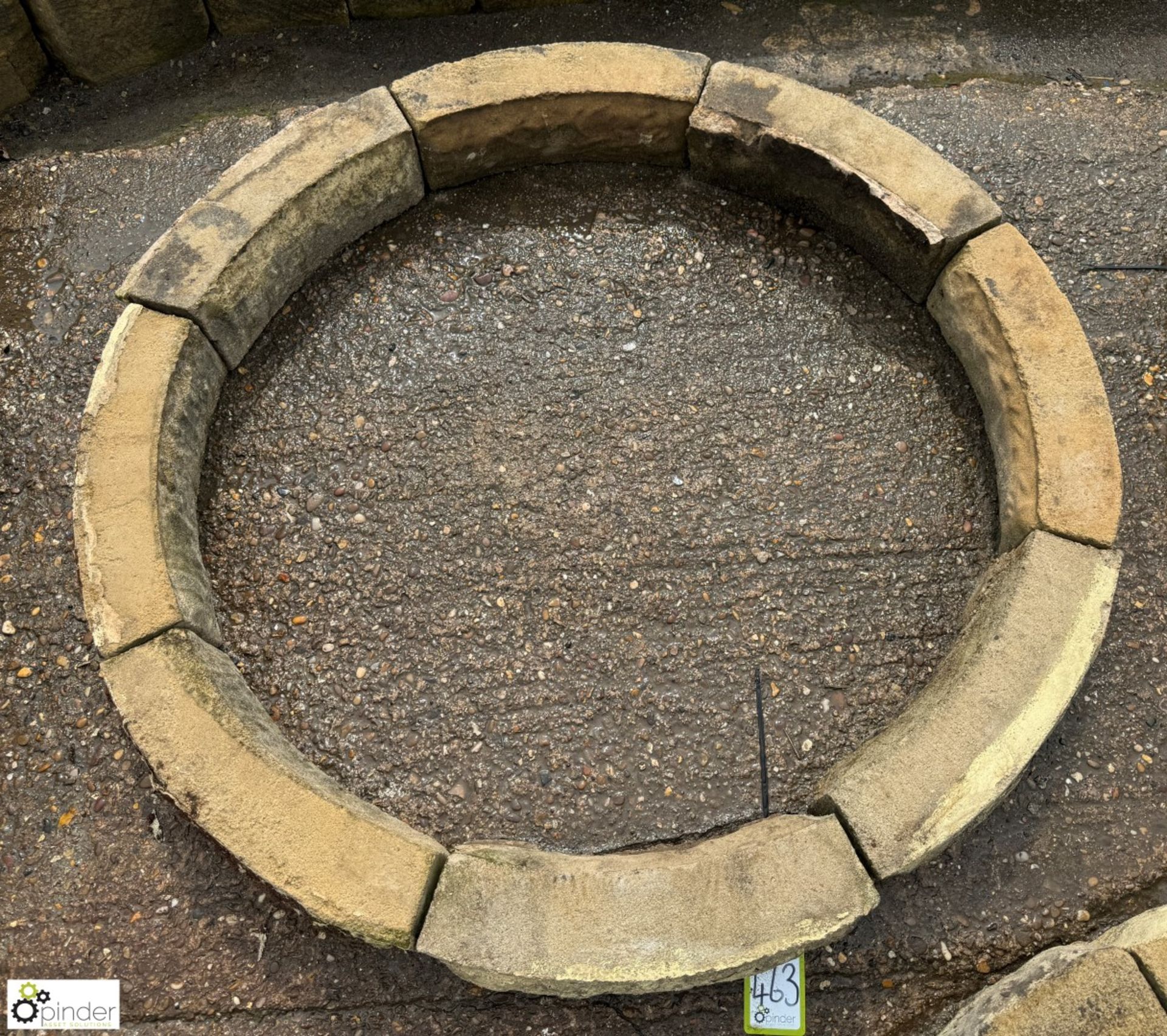 A reconstituted stone Circle, approx. 5in x 47in diameter, circa mid to late 1900s, ideal for a - Image 2 of 4