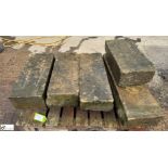 A pallet containing 5 reclaimed Yorkshire stone Quoins, approx. 12in x various lengths