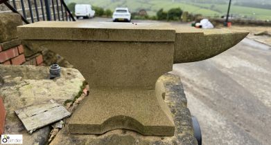 A pair hand carved Yorkshire stone Anvils, approx.