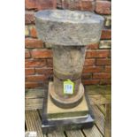 A 5-tier Yorkshire stone Birdbath, approx. 32in x 16in diameter