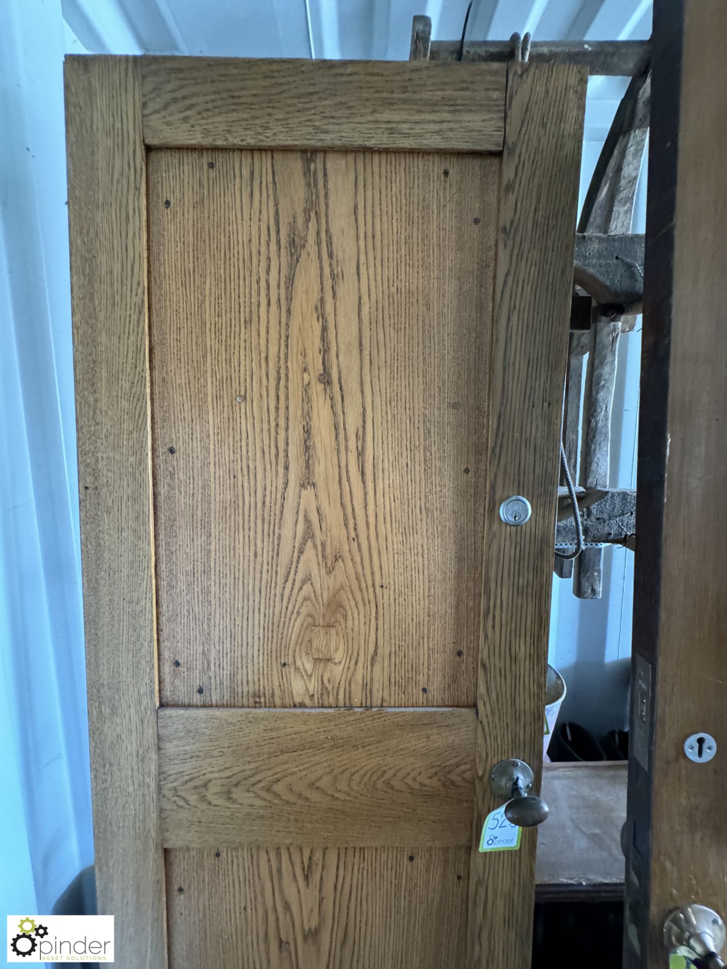 An original Victorian oak Door, with original bron - Image 2 of 6