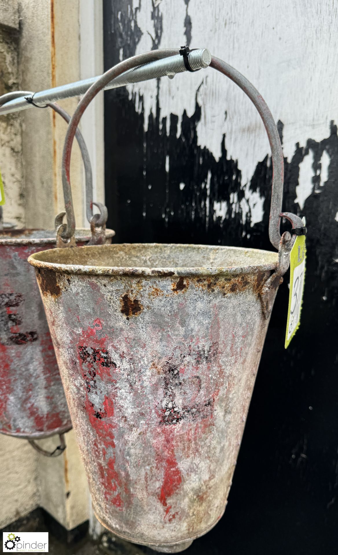 An original galvanised domed bottomed Fire Bucket, approx. 23in x 11in diameter, circa 1920s