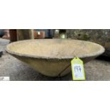 An Art Deco large reconstituted stone Planter, approx. 12in x 36in diameter