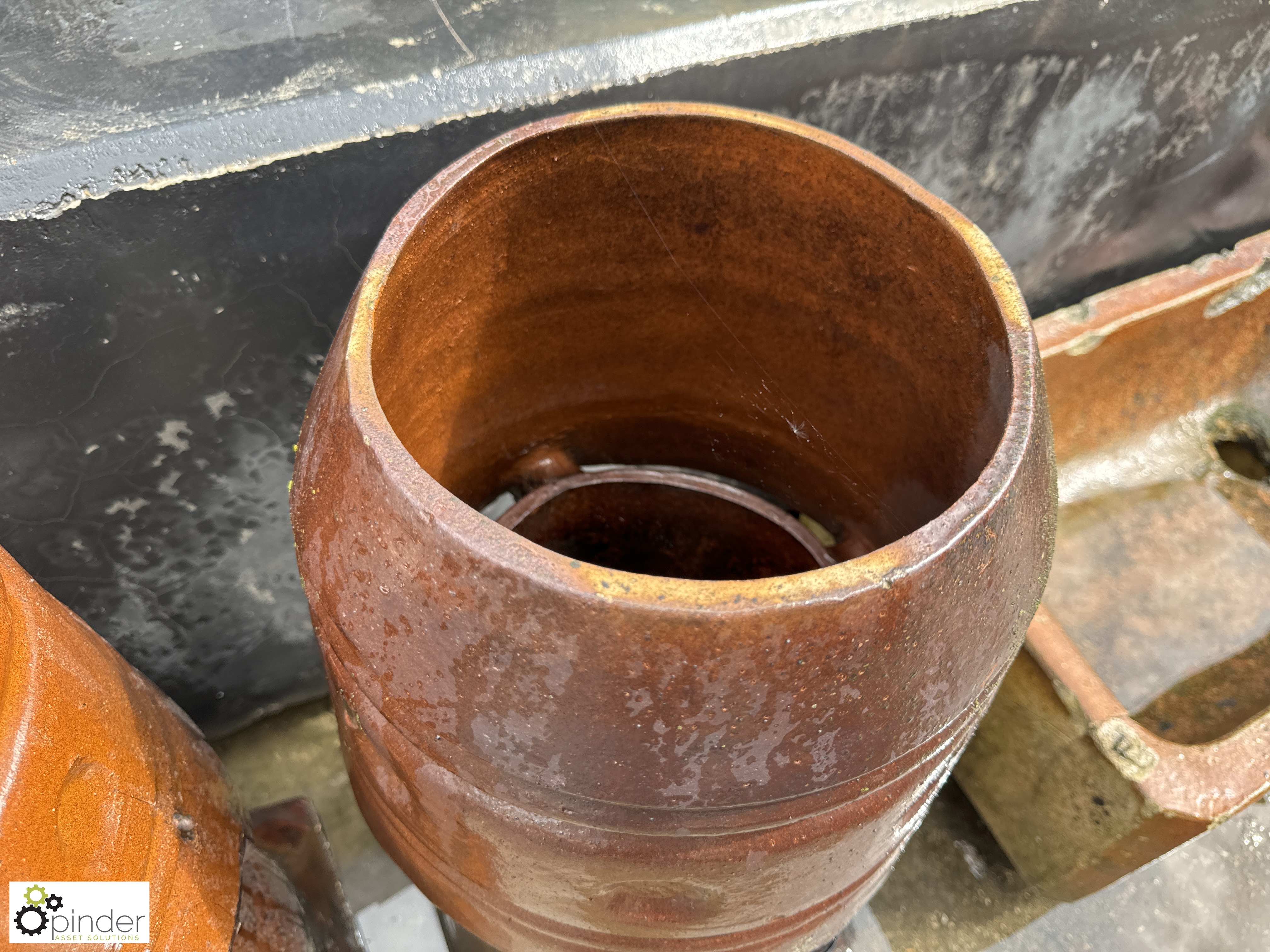 A pair Victorian salt glazed terracotta Chimney Pots, approx. 30in (affectionately known as pawns - Image 6 of 7