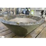 An Art Deco style reconstituted stone Garden Planter, approx. 12in x 25in diameter