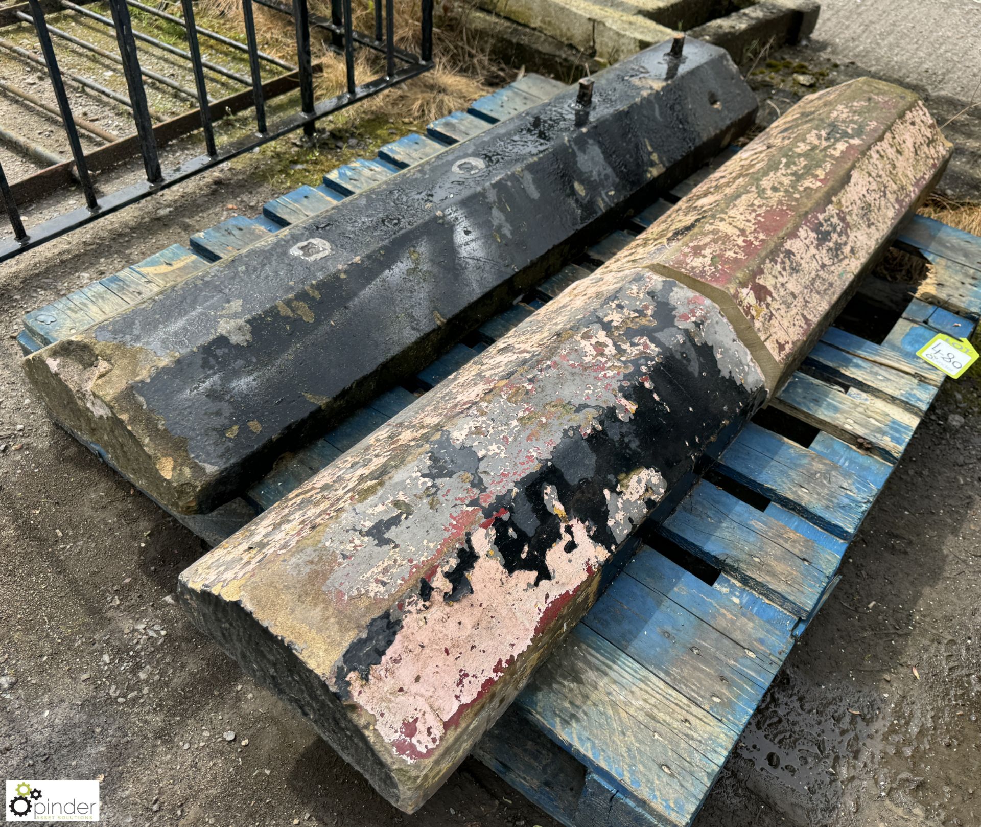 A pallet approx. 2.8 linear metres of reclaimed Victorian Yorkshire stone half octagonal Wall