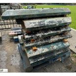 A pallet approx. 13.2 linear metres of reclaimed Victorian Yorkshire stone half octagonal Wall Tops,