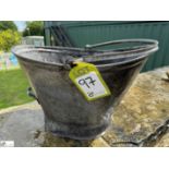 A vintage galvanised metal Coal Scuttle, approx. 12in x 18in