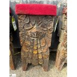 An original pair Art Deco cast iron Cinema Seat Ends, approx. 23in x 11in, from the Paramount